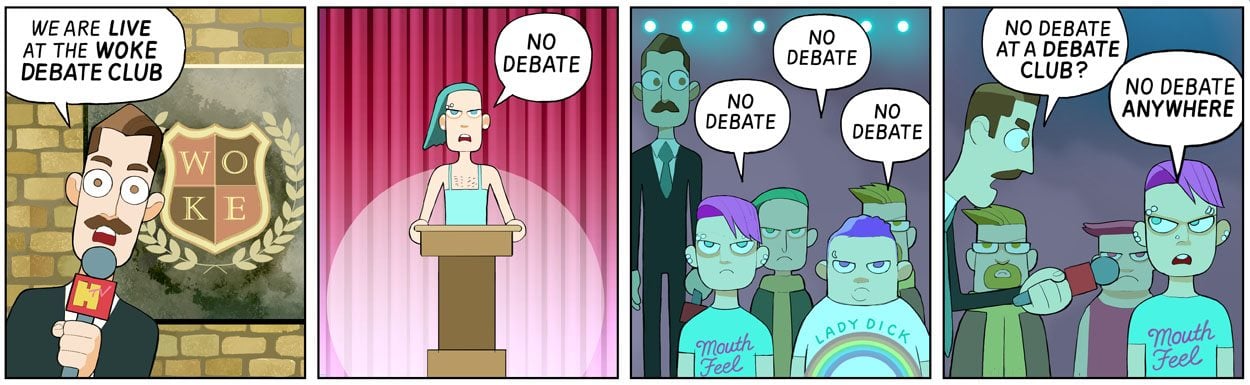 Woke Debate Club: no debate